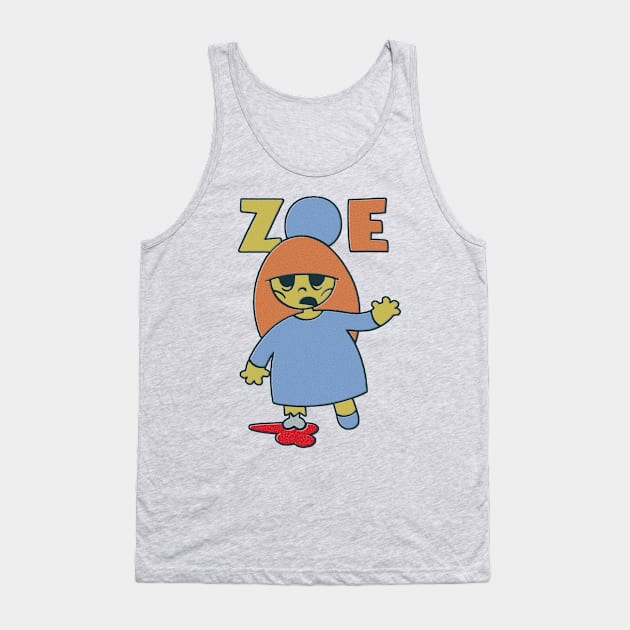 Zoe - the cute little zombie girl Tank Top by BrownWoodRobot